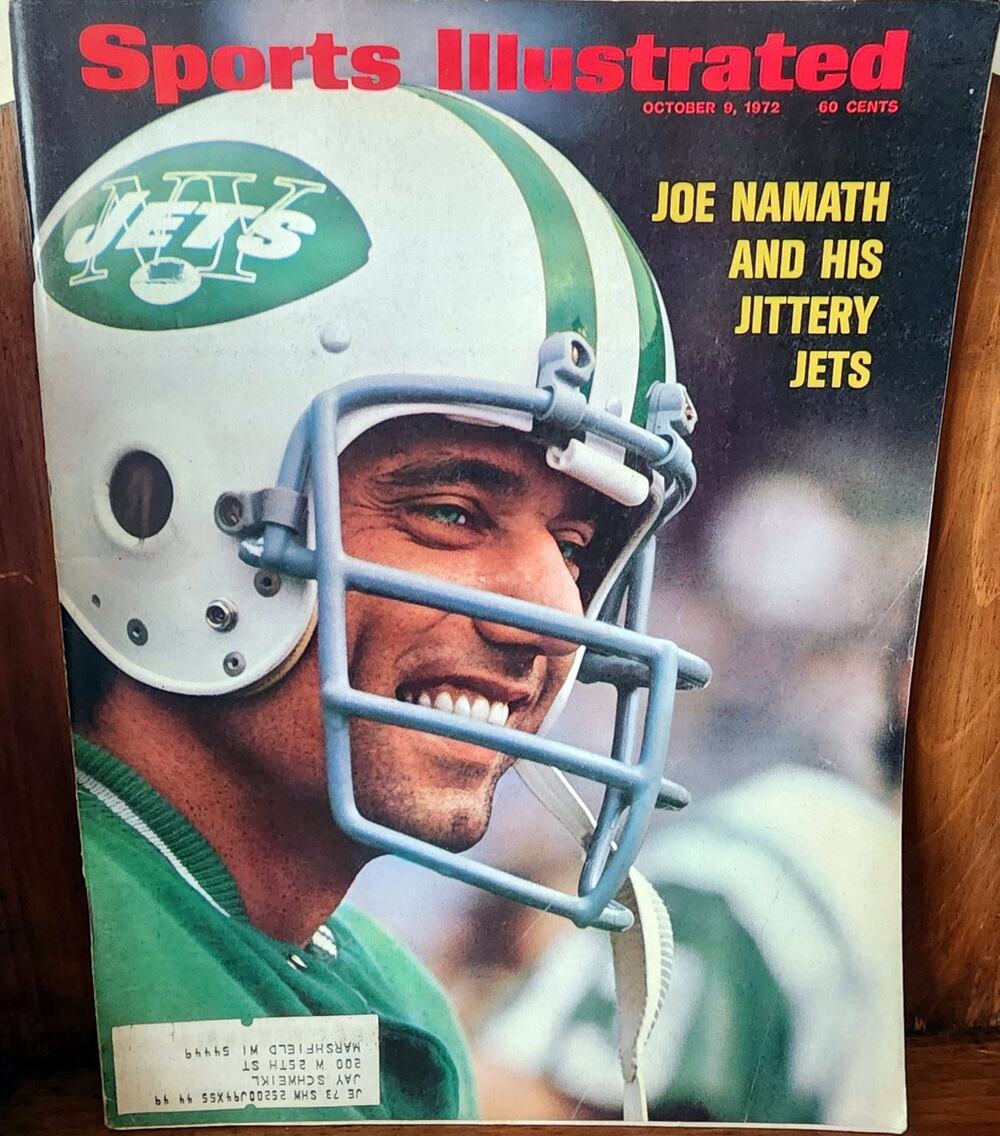 Sports Illustrated October 9, 1972 Joe Namath Jets Football Magazine Vintage